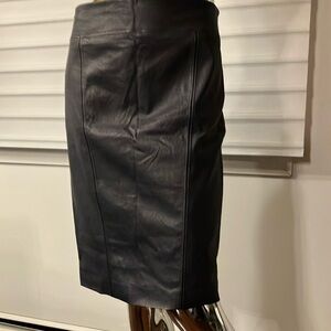 Elie Tahari lamb leather skirt